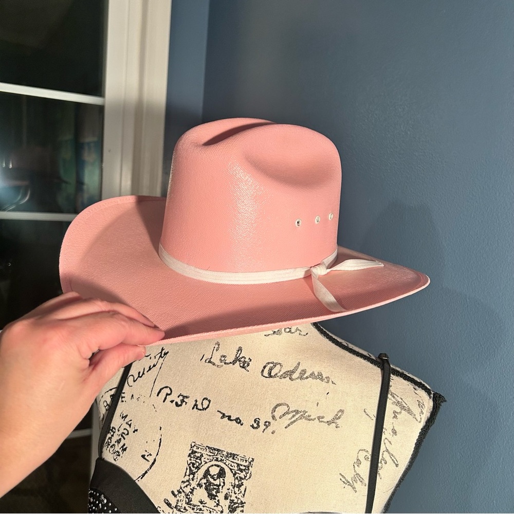 Double S western Pink Cowboy Hat - Picture 2 of 15